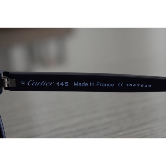 CARTIER SANTOS DE CARTIER RECTANGULAR BLUE SUNGLASSES NEW 100% GENUINE MSRP $775 - Picture 8 of 10